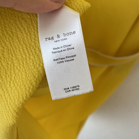 Rag & Bone Tabitha Dress Yellow Retro Small - Picture 6 of 6